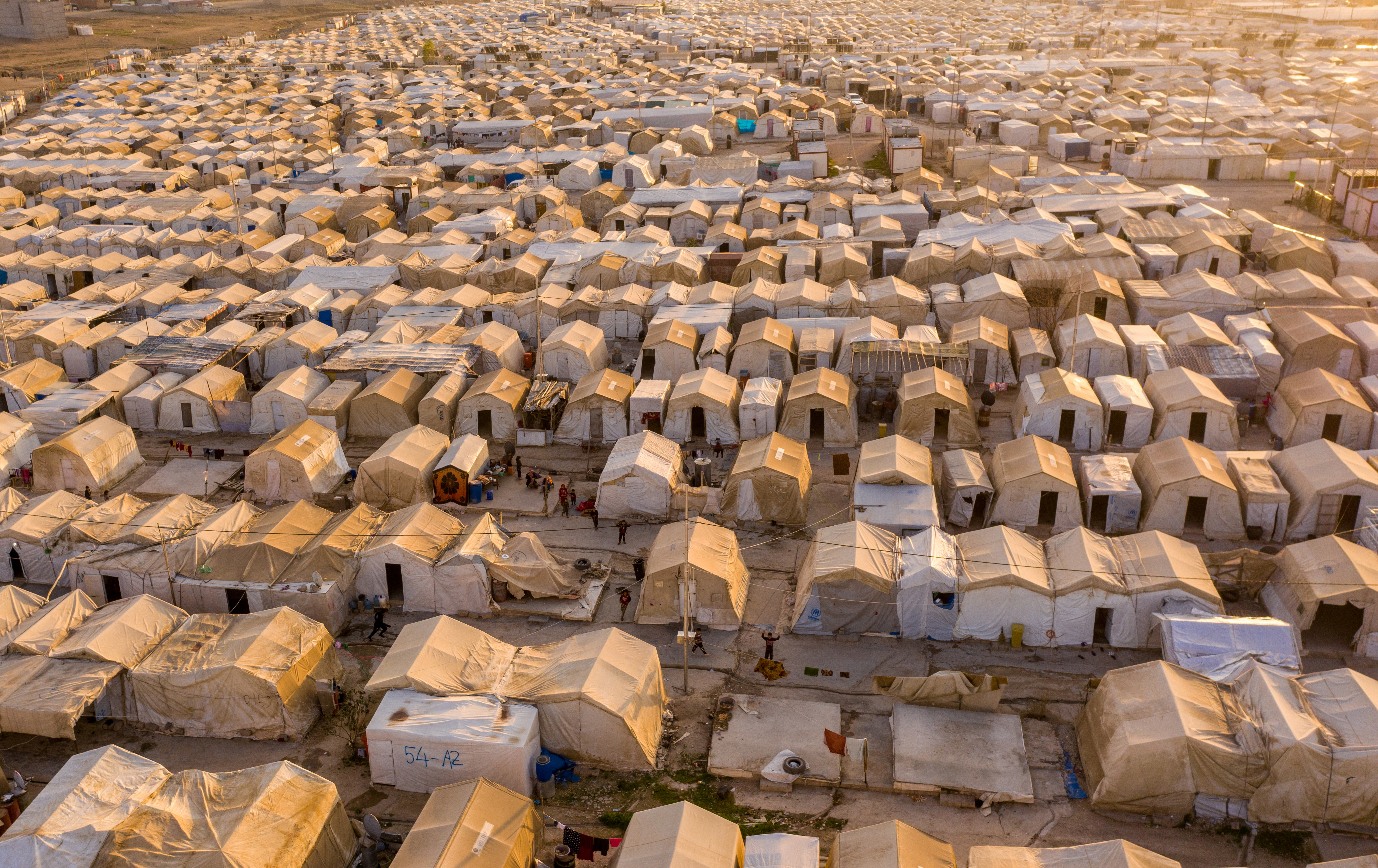 An aerial view of Sharya camp on January 12, 2021. Photo: Bilind T. Abdullah / Rudaw